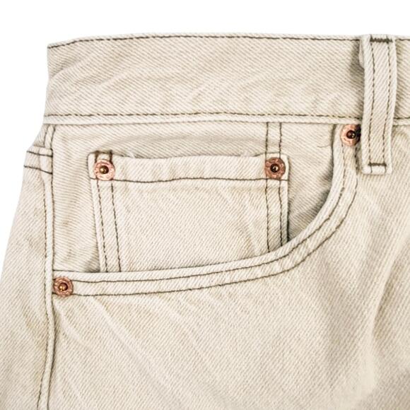 Vintage Levis 501 Jeans Mens 36x30 Beige 90s Denim Button Fly USA 1997 Cotton - Picture 8 of 10